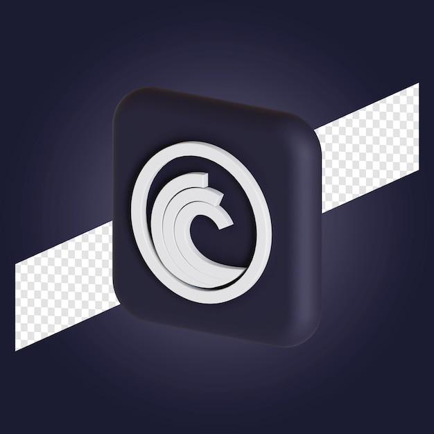 Symbol Kryptowaluty Bittorrent Logo 3d Ilustracja