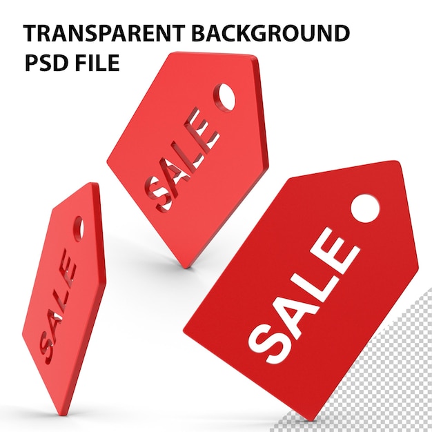 PSD symbol label red png