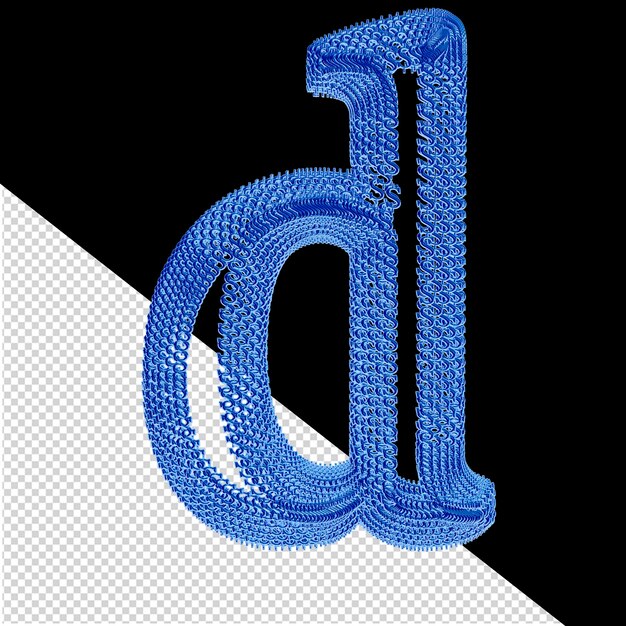 PSD symbol made of blue dollar 3d signs letter d