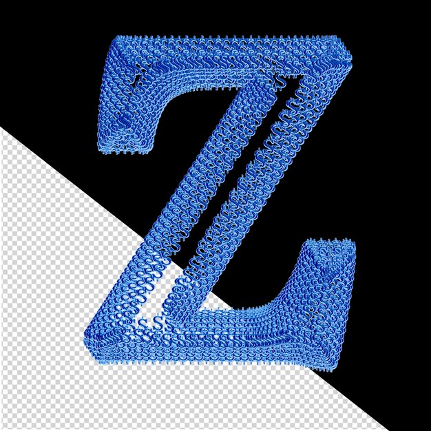 Symbol made of blue dollar 3d signs letter z