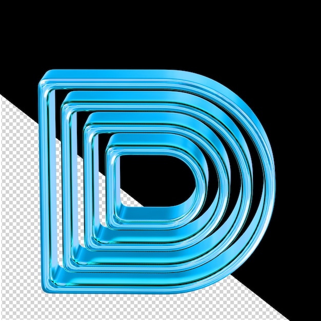 PSD simbolo fatto di lastre blu lettera d