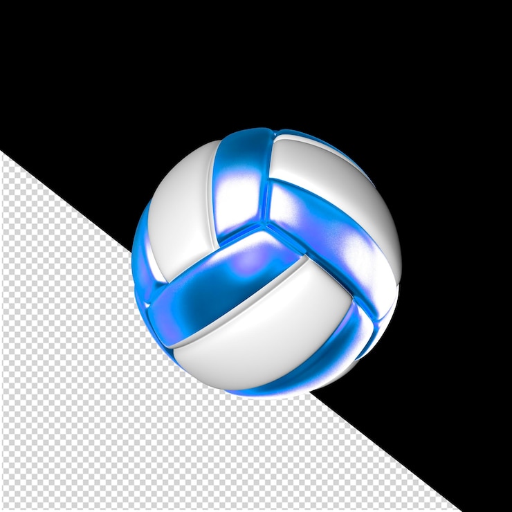 PSD symbol made of blue volleyballs