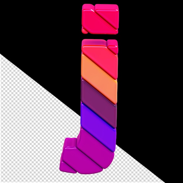 PSD simbolo costituito da blocchi diagonali colorati lettera j