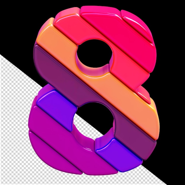 PSD symbol made of colored diagonal blocks number 8