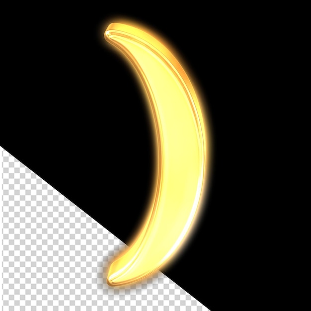 Symbol made of glowing gold
