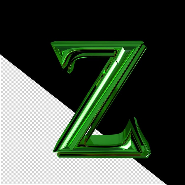 Symbol made of green letter z