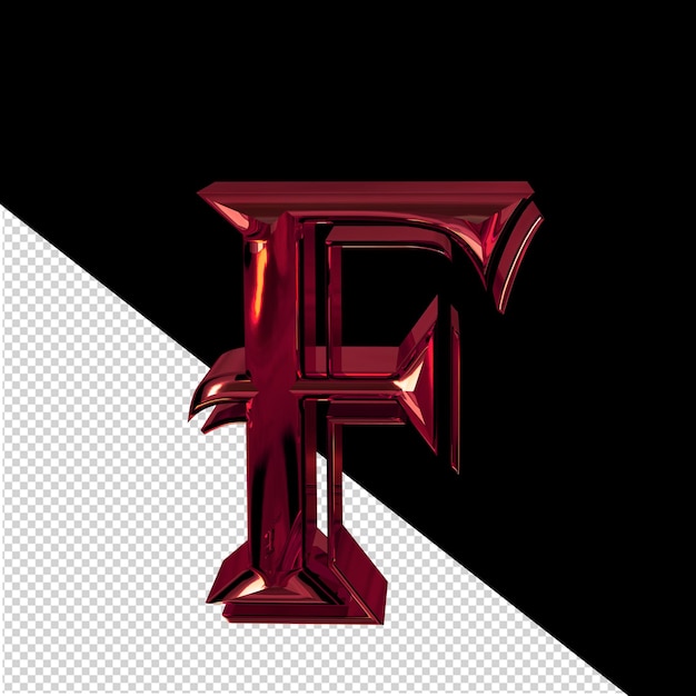 symbol made of red letter f