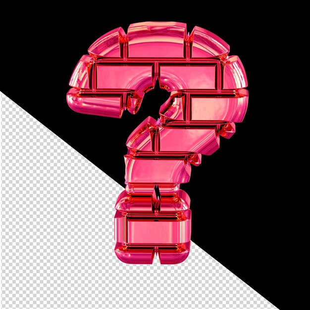 PSD symbol made of pink bricks