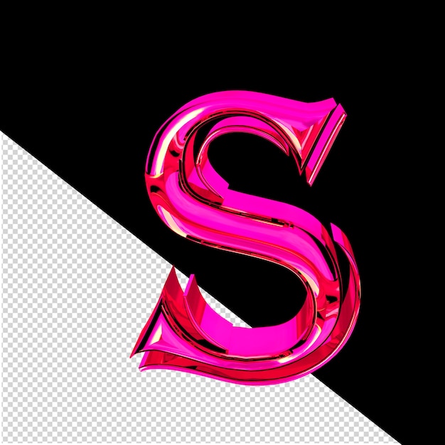 Symbol made of pink letter s