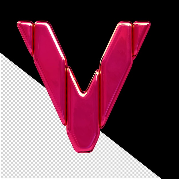 PSD simbolo costituito da blocchi verticali rosa lettera v