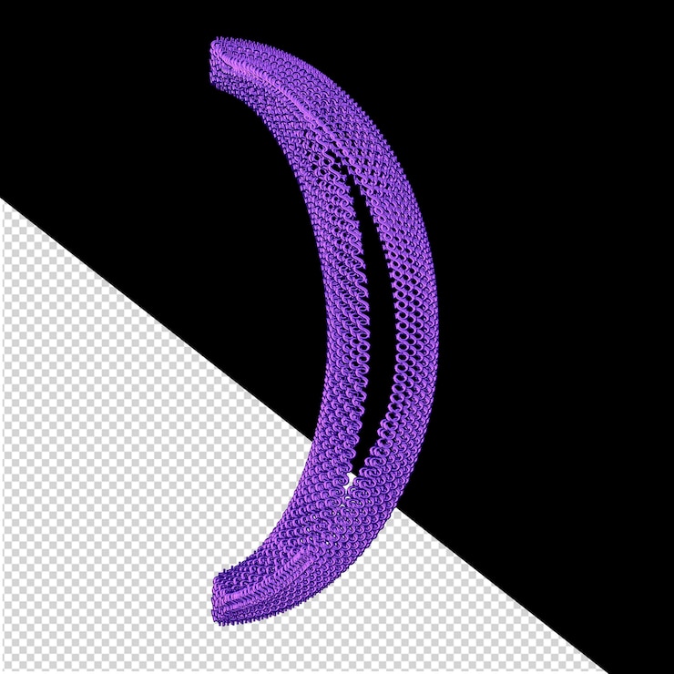 PSD symbol made of purple 3d dollar signs