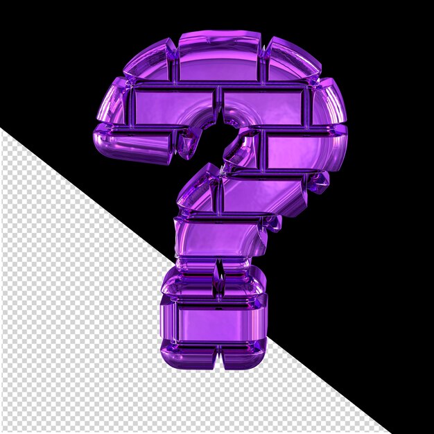 PSD symbol made of purple bricks