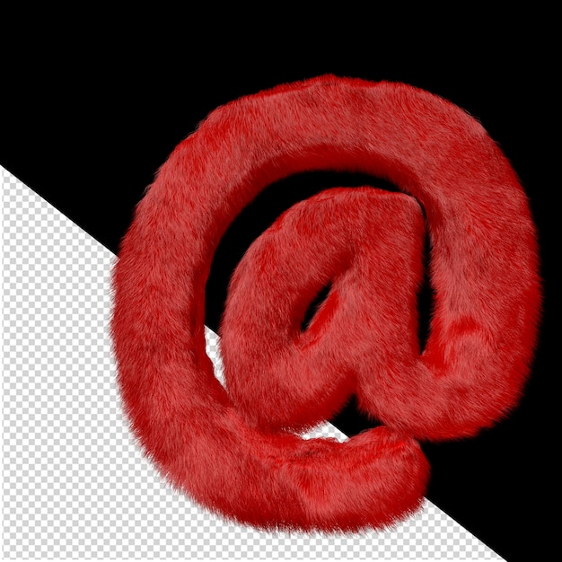 Symbol made of red fur