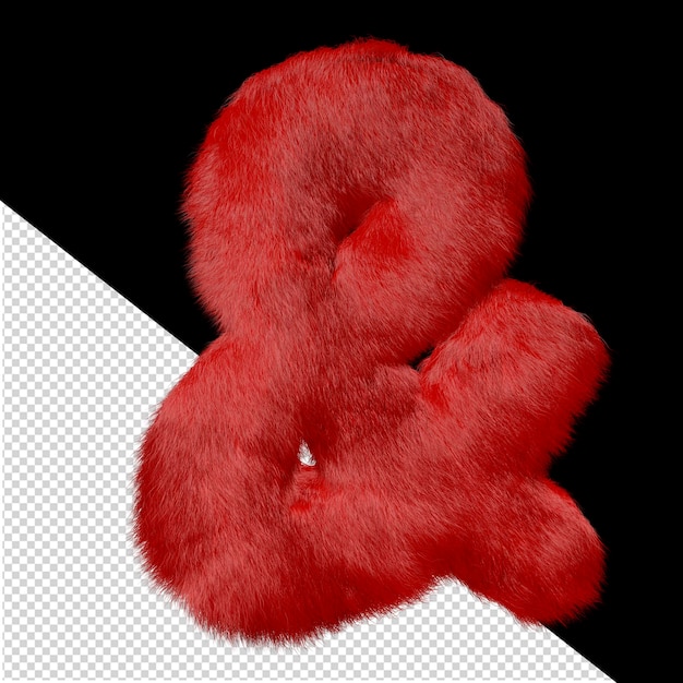 Symbol made of red fur