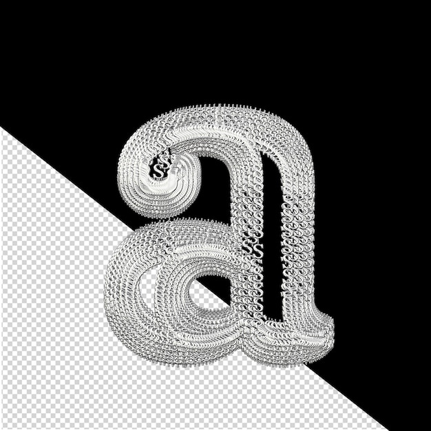 PSD symbol made of silver dollar signs letter a