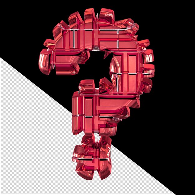 PSD symbol made of transformed red