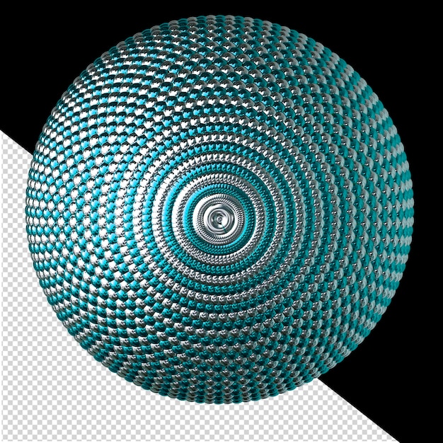 PSD symbol made of turquoise and silver like the scales of a snake