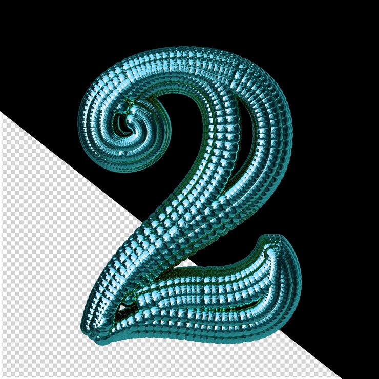 PSD 青緑色の球数 2 のシンボル