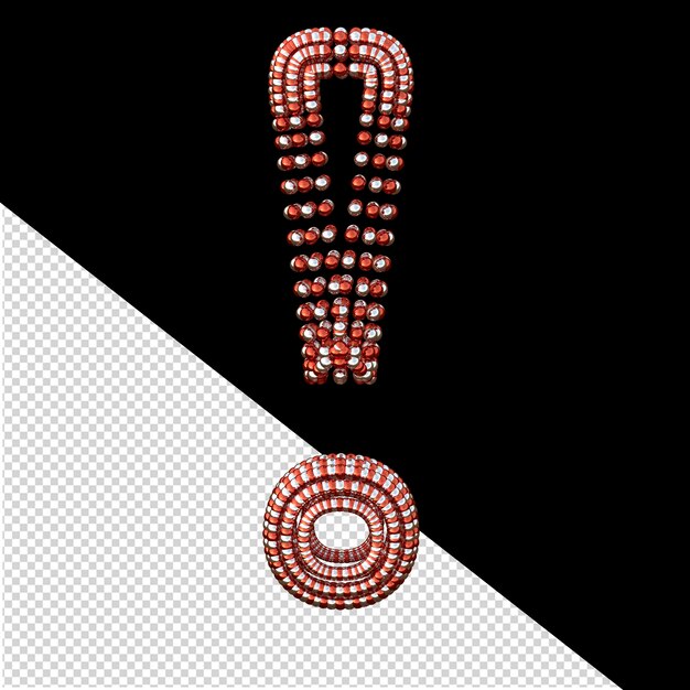 PSD symbol małych srebrnych i czerwonych kulek