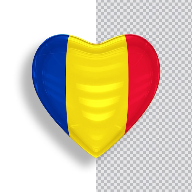 Symbol miłości na przezroczystym tle renderowania 3d