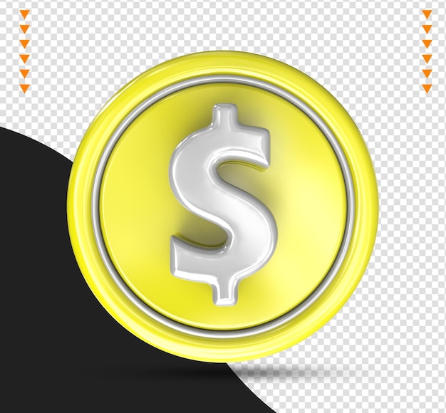 Symbol money 3d render