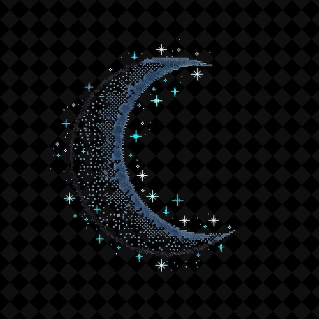 PSD the symbol of the moon on a black background