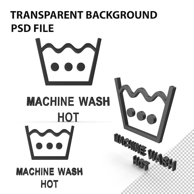 PSD symbol pielęgnacji tekstyliów png