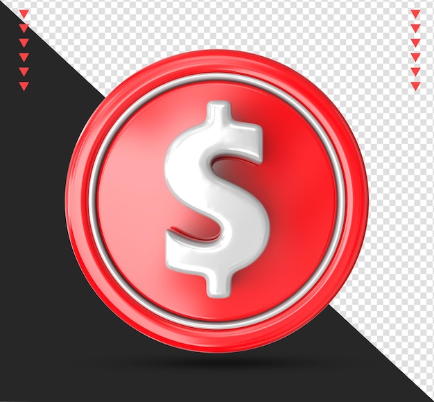 Symbol pieniędzy renderowania 3d