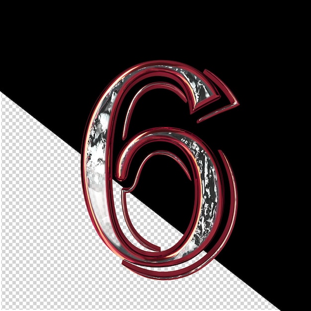 PSD symbol in a red frame number 6