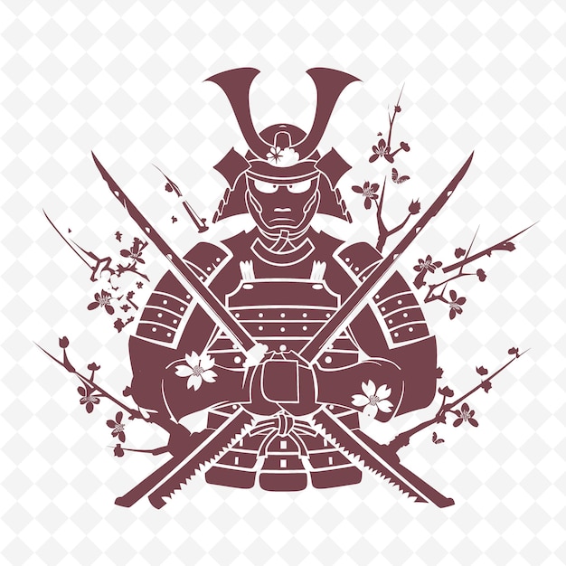 A symbol of a samurai with a cross on the top