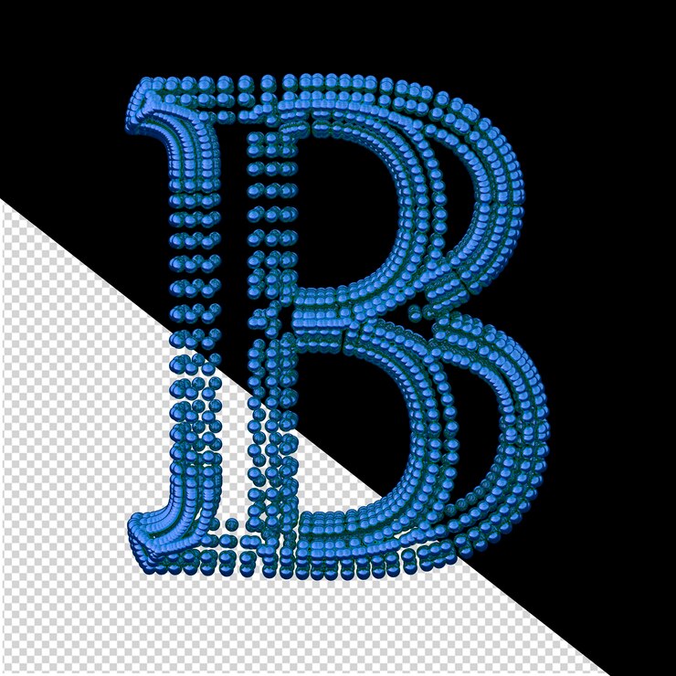 PSD 小藍色球的符號 字母b