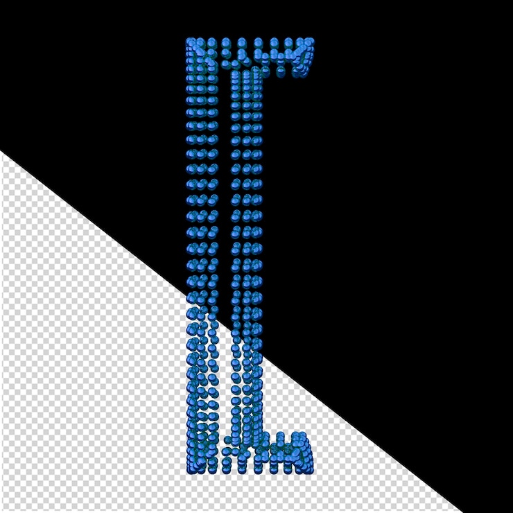 PSD symbol of small blue spheres