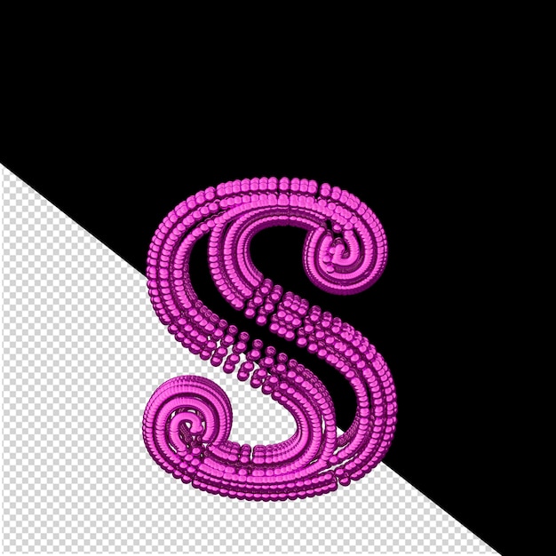 PSD symbol of small purple spheres letter s