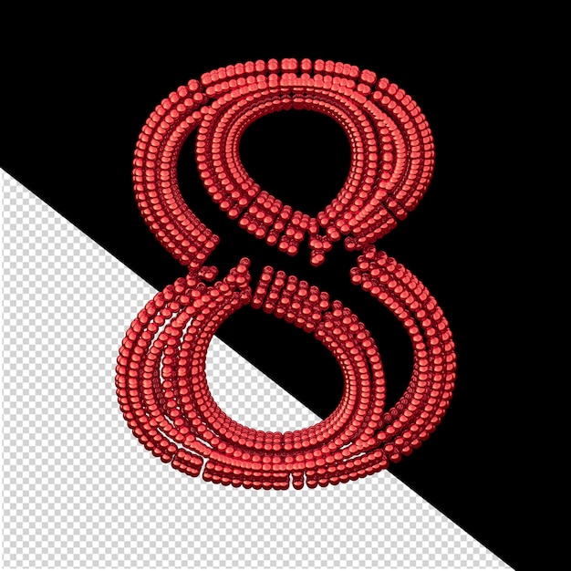 PSD symbol of small red spheres number 8