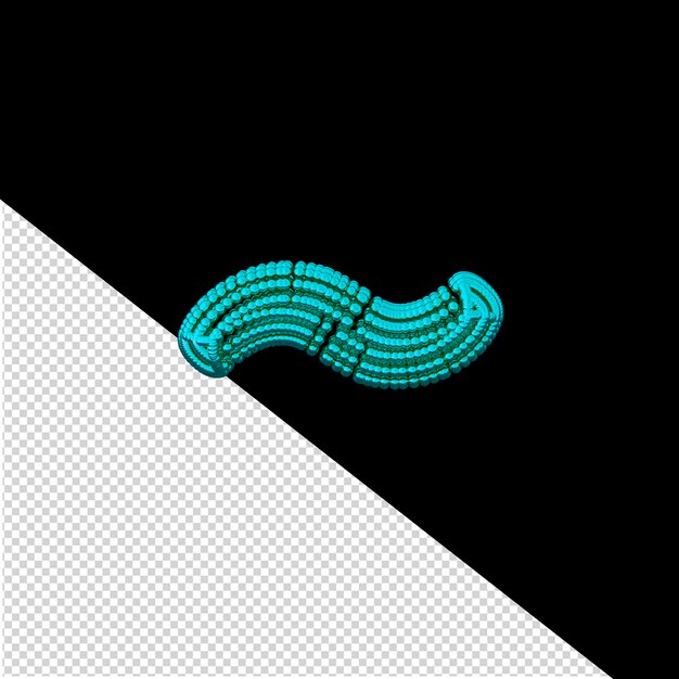 PSD symbol of small turquoise 3d spheres