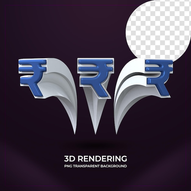 Symbol Waluty Rupii Renderowania 3d