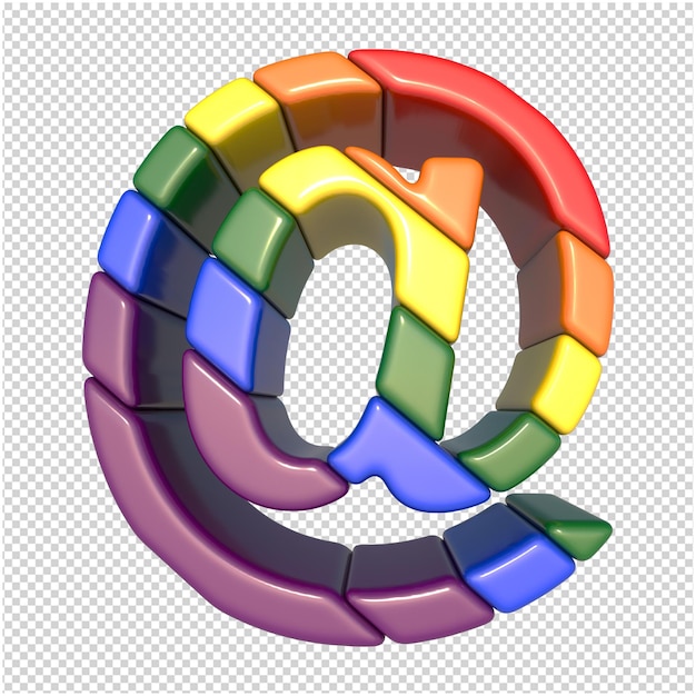 PSD symbole lgbt flaga po przekątnej. symbol 3d