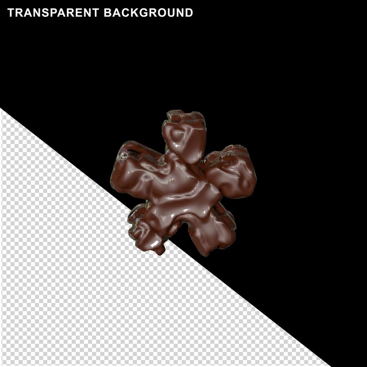PSD symbolen gemaakt van chocolade. 3d-symbolen