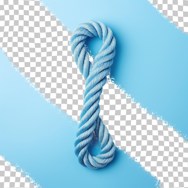 PSD symbolic blue rope with knot given as a strong and meaningful gift transparent background