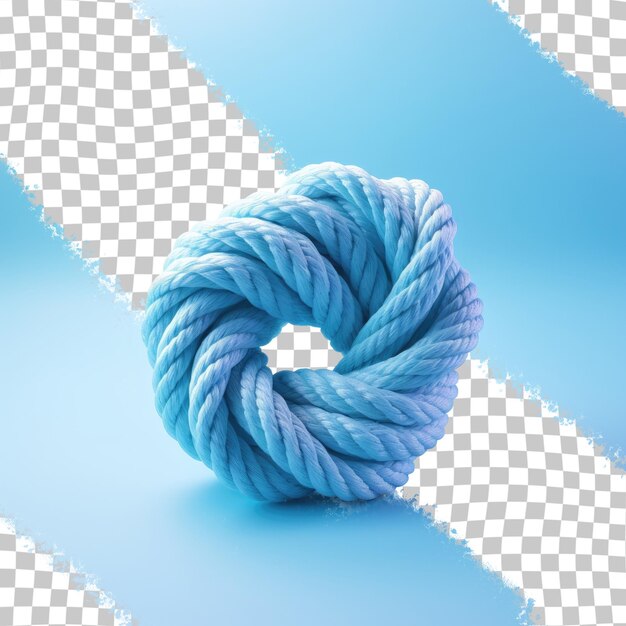 PSD symbolic blue rope with knot given as a strong and meaningful gift transparent background