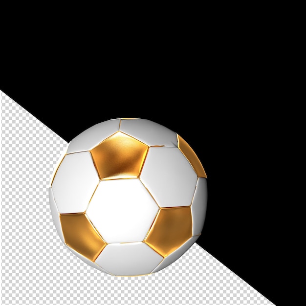 Symbols made from gold soccer balls