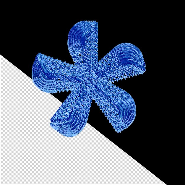 Symbool gemaakt van blauwe 3d-dollartekens