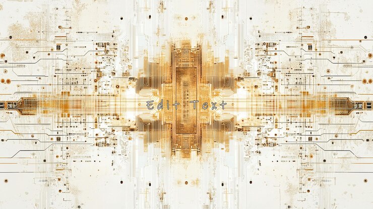PSD symmetrical abstract circuit board design