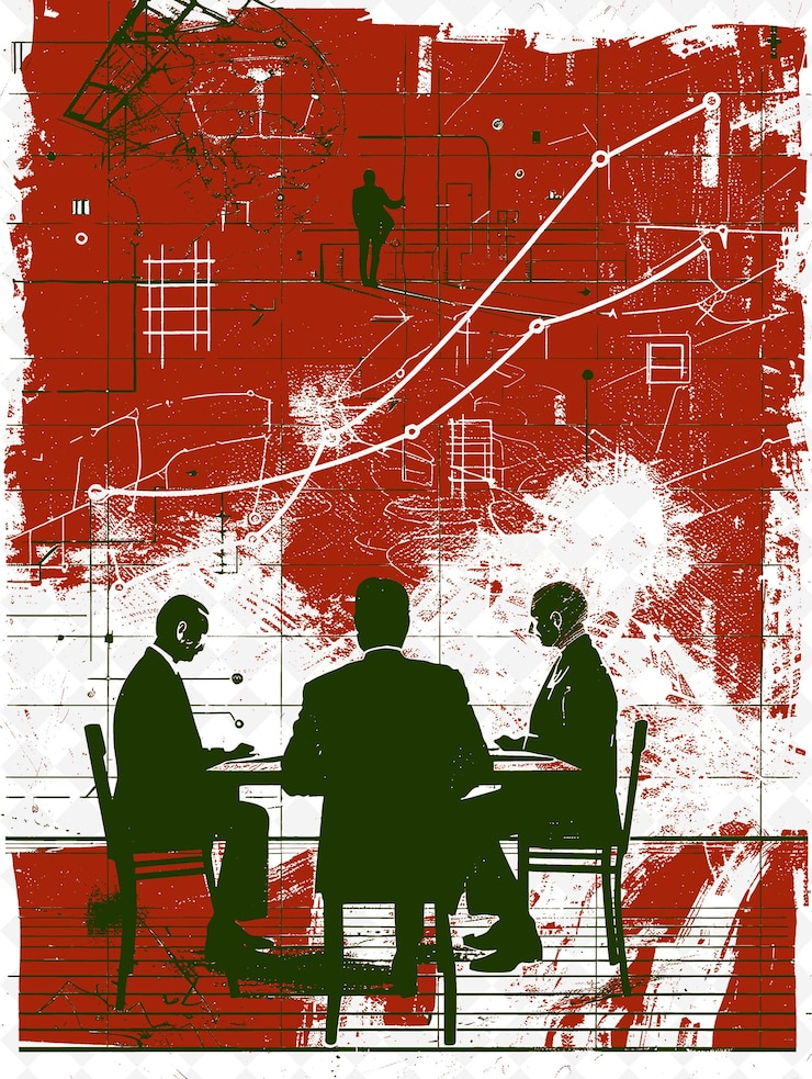 PSD symposium met een presidentiële kandidaat en bitcoin research flat illustration verkiezingscampagne