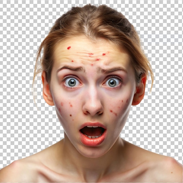 PSD symptoms of chickenpox and medical conditions for accurate diagnos on transparent background