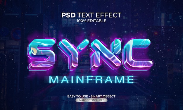 Sync hoofdframe tekst effect