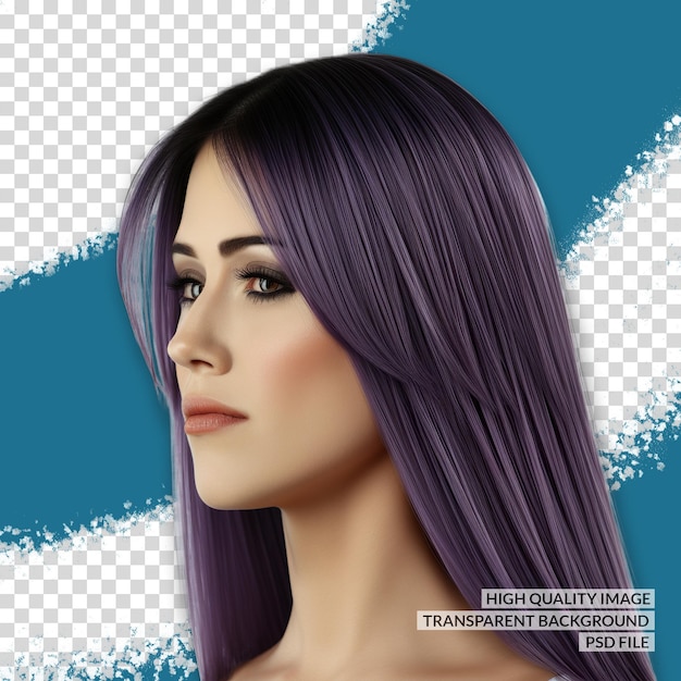 synthetic hair 3D PNG clipart transparent isolated background