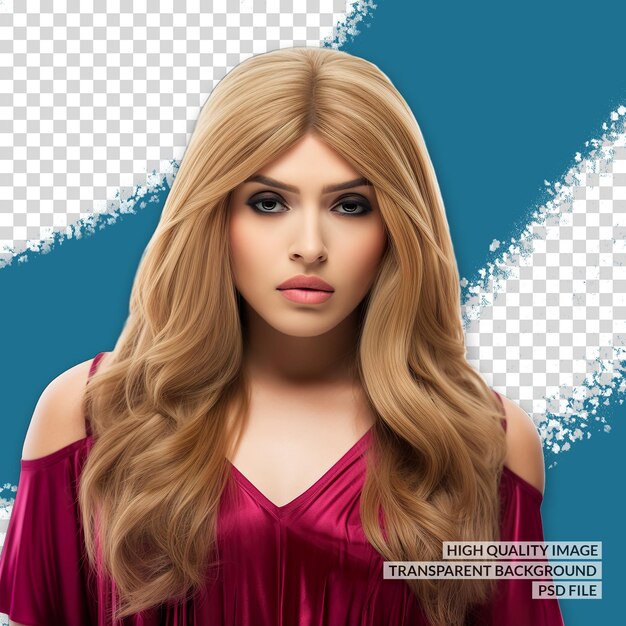 PSD synthetic hair 3d png clipart transparent isolated background