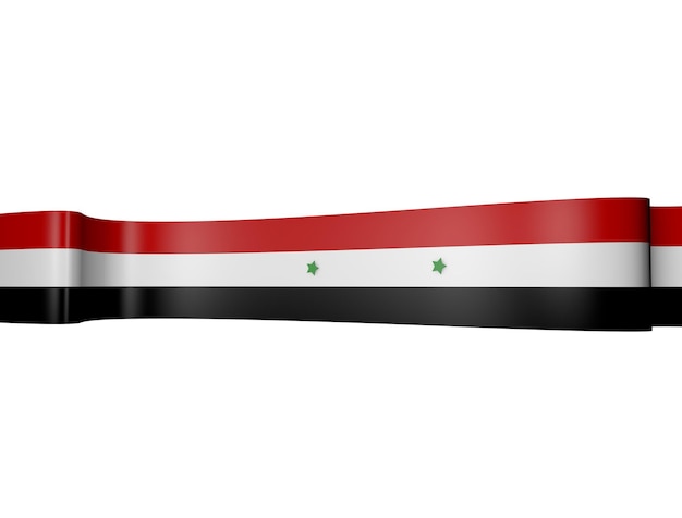 PSD syrian flag with transparent background