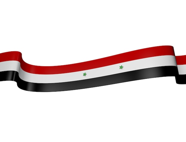 PSD syrian flag with transparent background